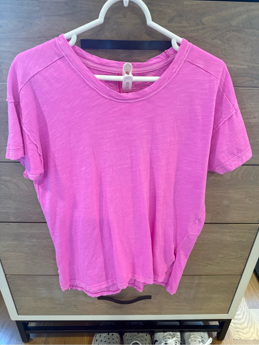 Pilcro Vibrant Pink Short-Sleeve Tee,XS, Anthropologie